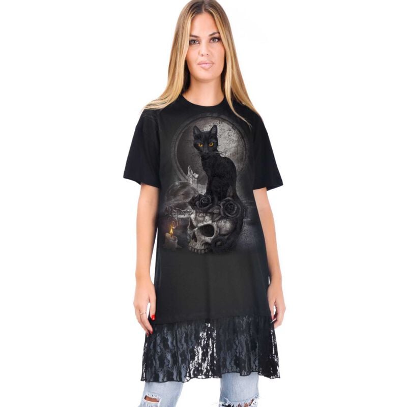 Alchemy England Black Cat T-Shirt schwarz in XXL von Alchemy England