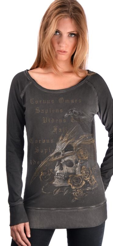 Alchemy England Corvus Queen Woman's Sweat-Shirt Paws Oil Dye Sweatshirt anthrazit in XL von Alchemy England