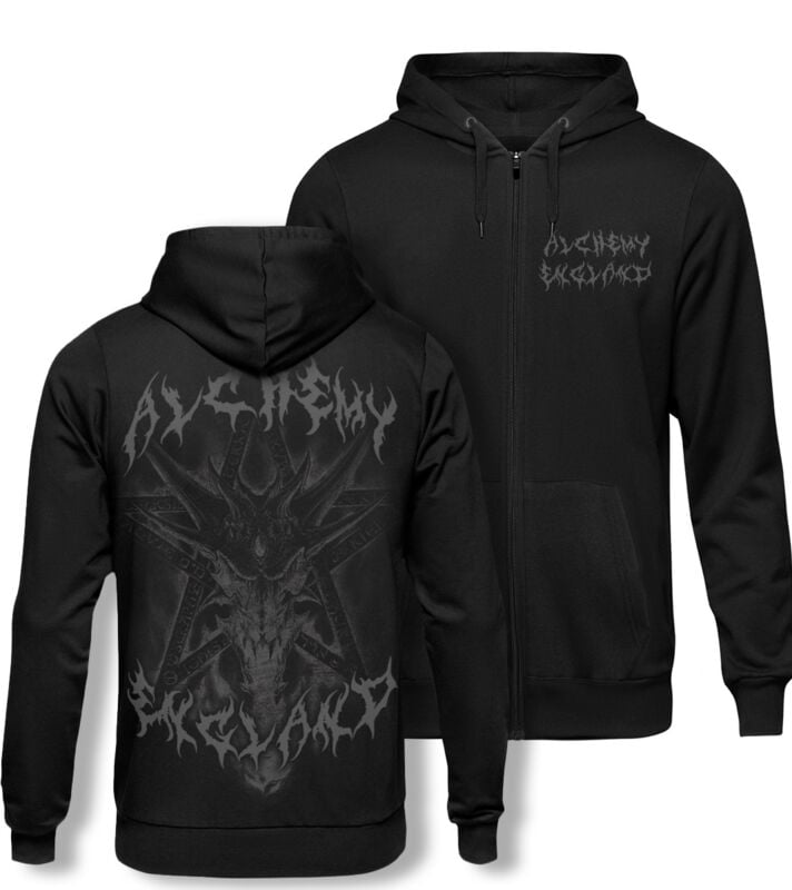 Alchemy England Creepy Lettering Man`s Hoodie Kapuzenjacke schwarz in M von Alchemy England