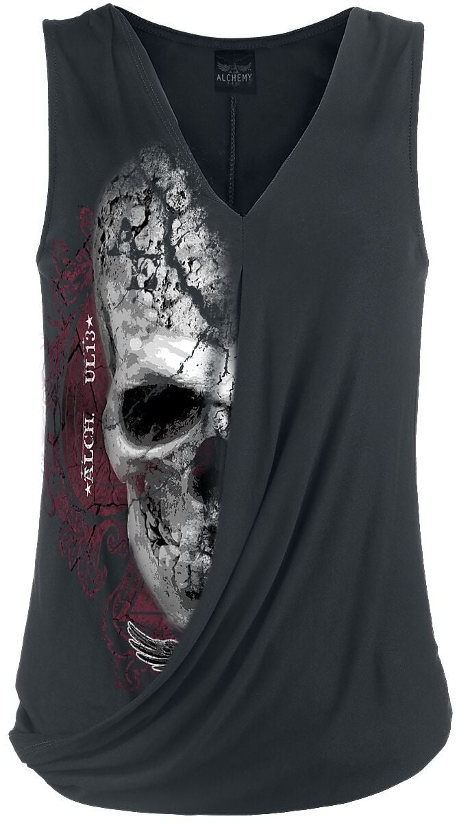 Alchemy England Devil Skull Pact Top schwarz in L von Alchemy England