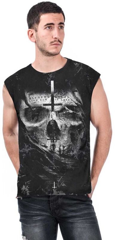 Alchemy England From The Shadows Man`s Sleeveless T-Shirt Tank-Top schwarz in 3XL von Alchemy England