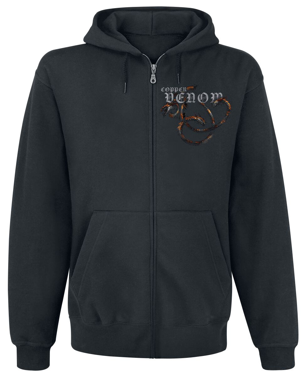 Alchemy England - Gothic Kapuzenjacke - Copper Venom Zip Hoodie - M bis XXL - für Männer - Größe L - schwarz von Alchemy England