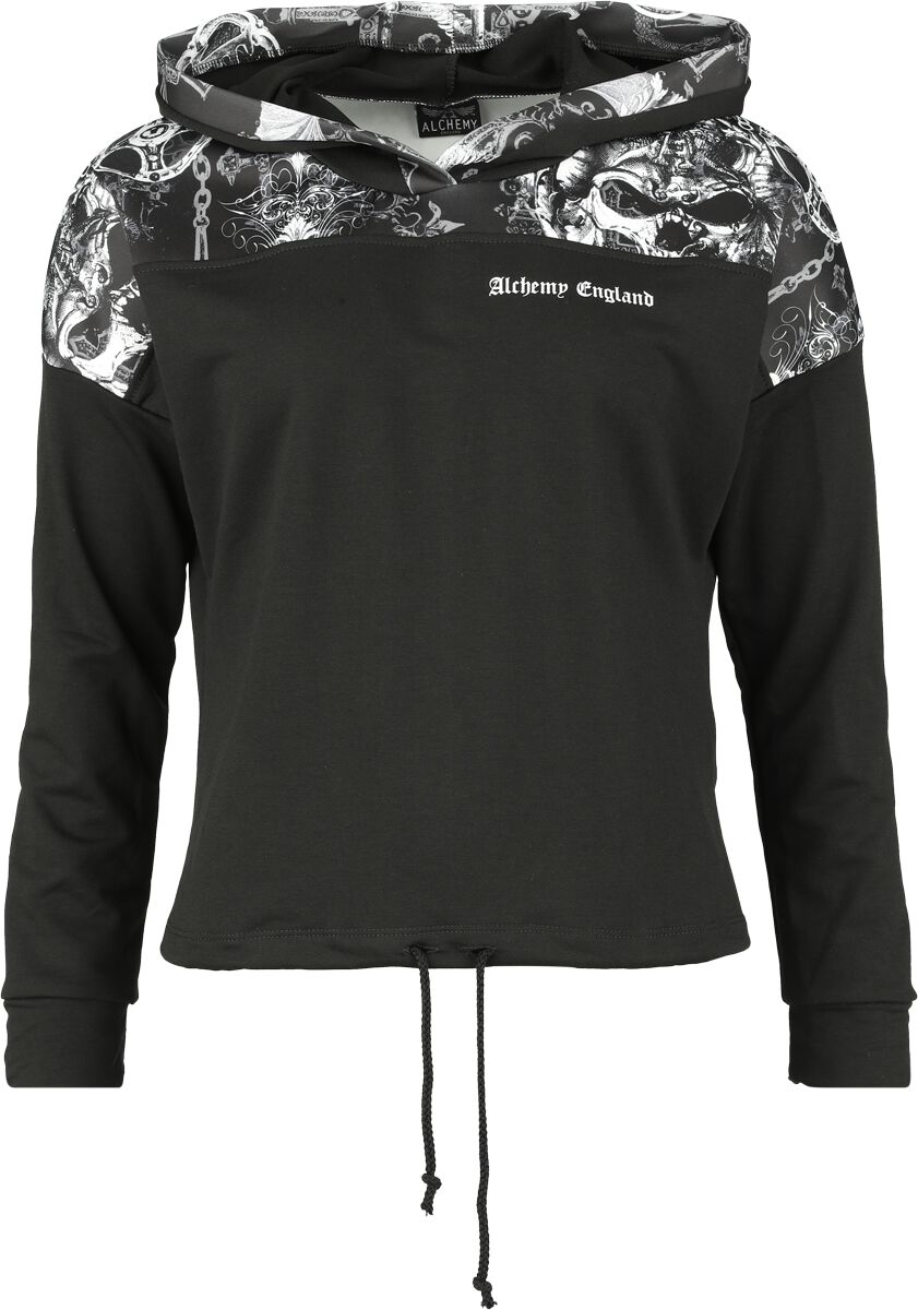 Alchemy England - Gothic Kapuzenpullover - Death Alchemy - S bis XXL - für Damen - Größe L - schwarz/grau von Alchemy England