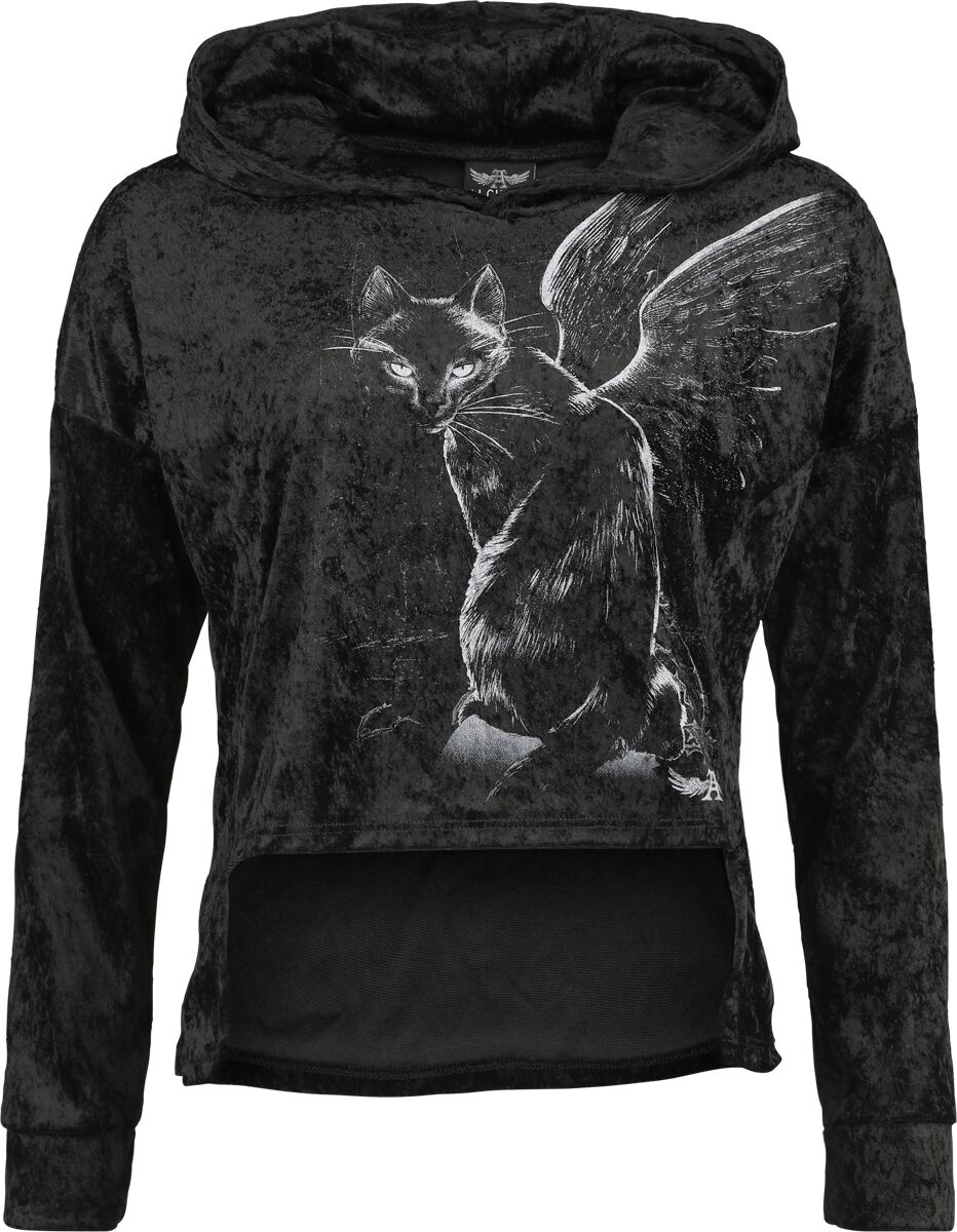 Alchemy England - Gothic Kapuzenpullover - Iman - S bis XXL - für Damen - Größe L - schwarz von Alchemy England