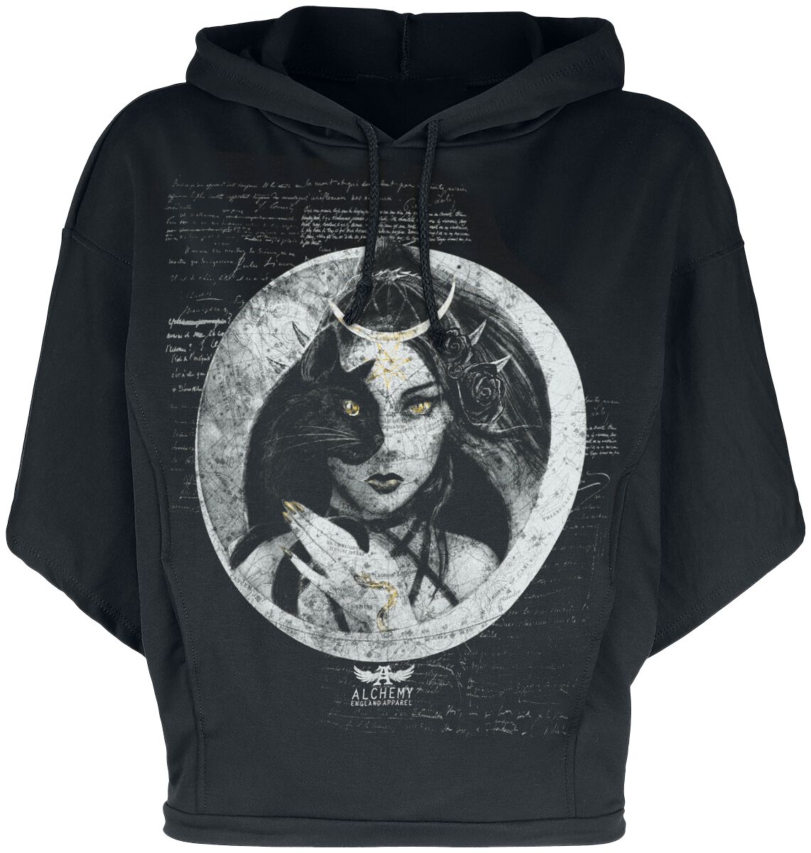 Alchemy England - Gothic Kapuzenpullover - Second Sight - S bis XXL - für Damen - Größe L - schwarz von Alchemy England