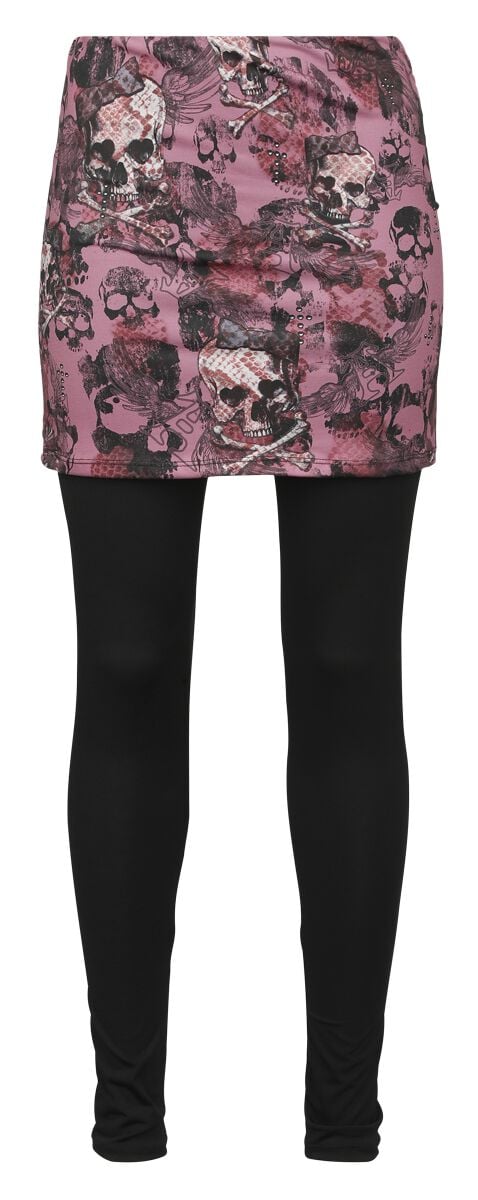 Alchemy England - Gothic Leggings - Vicenza - S bis XXL - für Damen - Größe L - schwarz/pink von Alchemy England