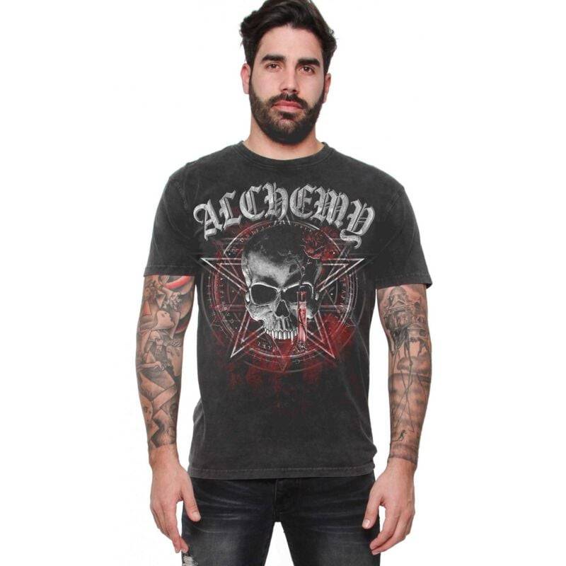 Alchemy England - Gothic T-Shirt - Acolyte Man's T-Shirt - S bis XXL - für Männer - Größe XL - dunkelgrau Alchemy England - Gothic T-Shirt - Acolyte Man's T-Shirt - S bis XXL - für Männer - Größe XL - dunkelgrau von Alchemy England
