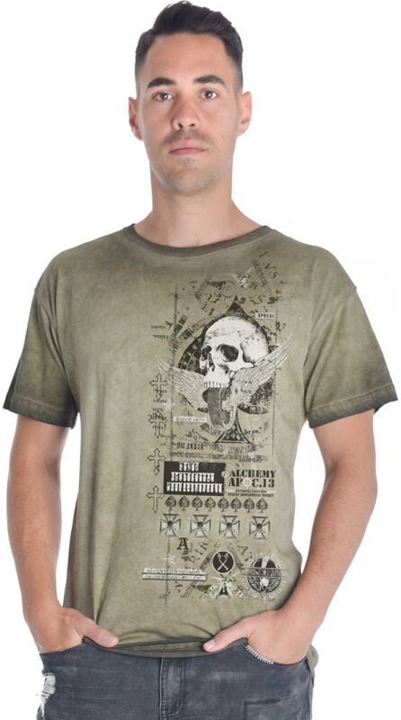 Alchemy England - Gothic T-Shirt - Apocalypse Man`s T-Shirt - S bis 4XL - für Männer - Größe M - grün Alchemy England - Gothic T-Shirt - Apocalypse Man`s T-Shirt - S bis 4XL - für Männer - Größe M - grün von Alchemy England