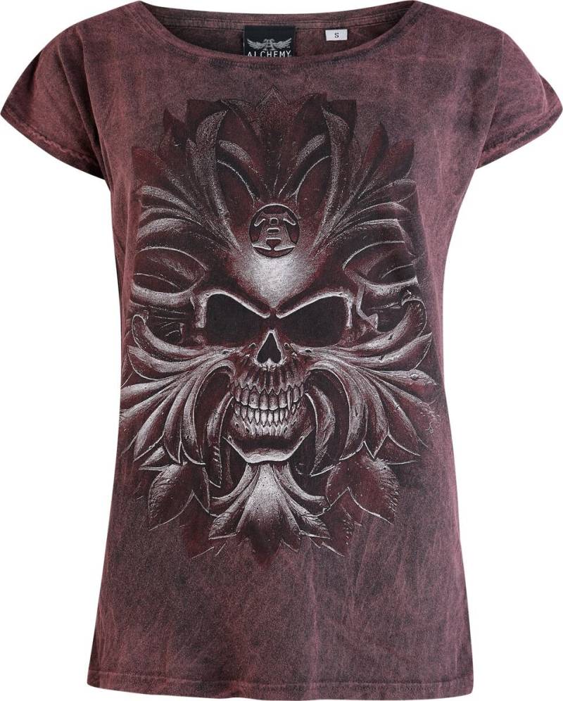 Alchemy England - Gothic T-Shirt - Gothic Skull - S bis M - für Damen - Größe M - rot Alchemy England - Gothic T-Shirt - Gothic Skull - S bis M - für Damen - Größe M - rot von Alchemy England
