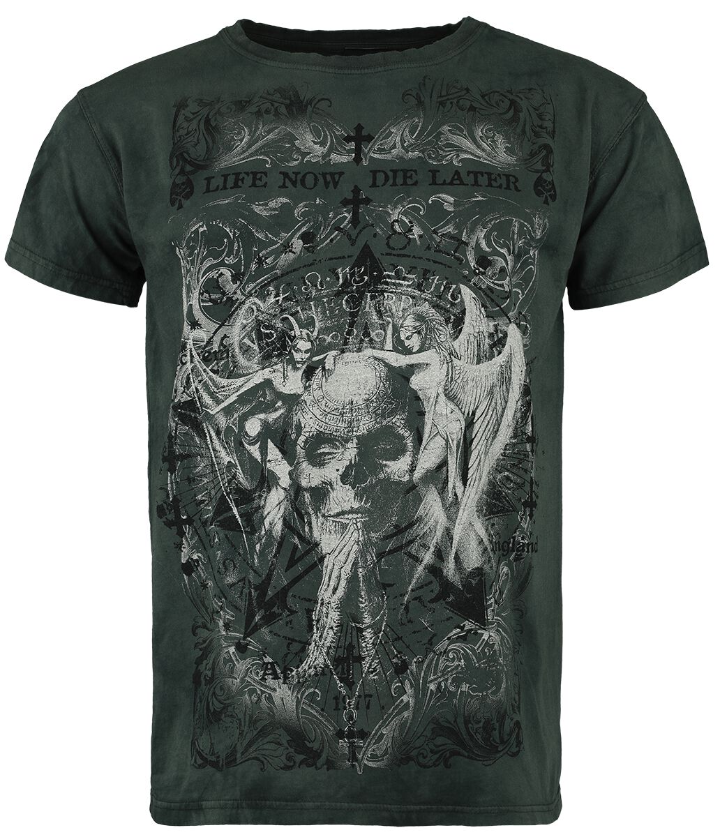 Alchemy England - Gothic T-Shirt - Miserere Mei - S bis 4XL - für Männer - Größe L - dunkelgrün von Alchemy England