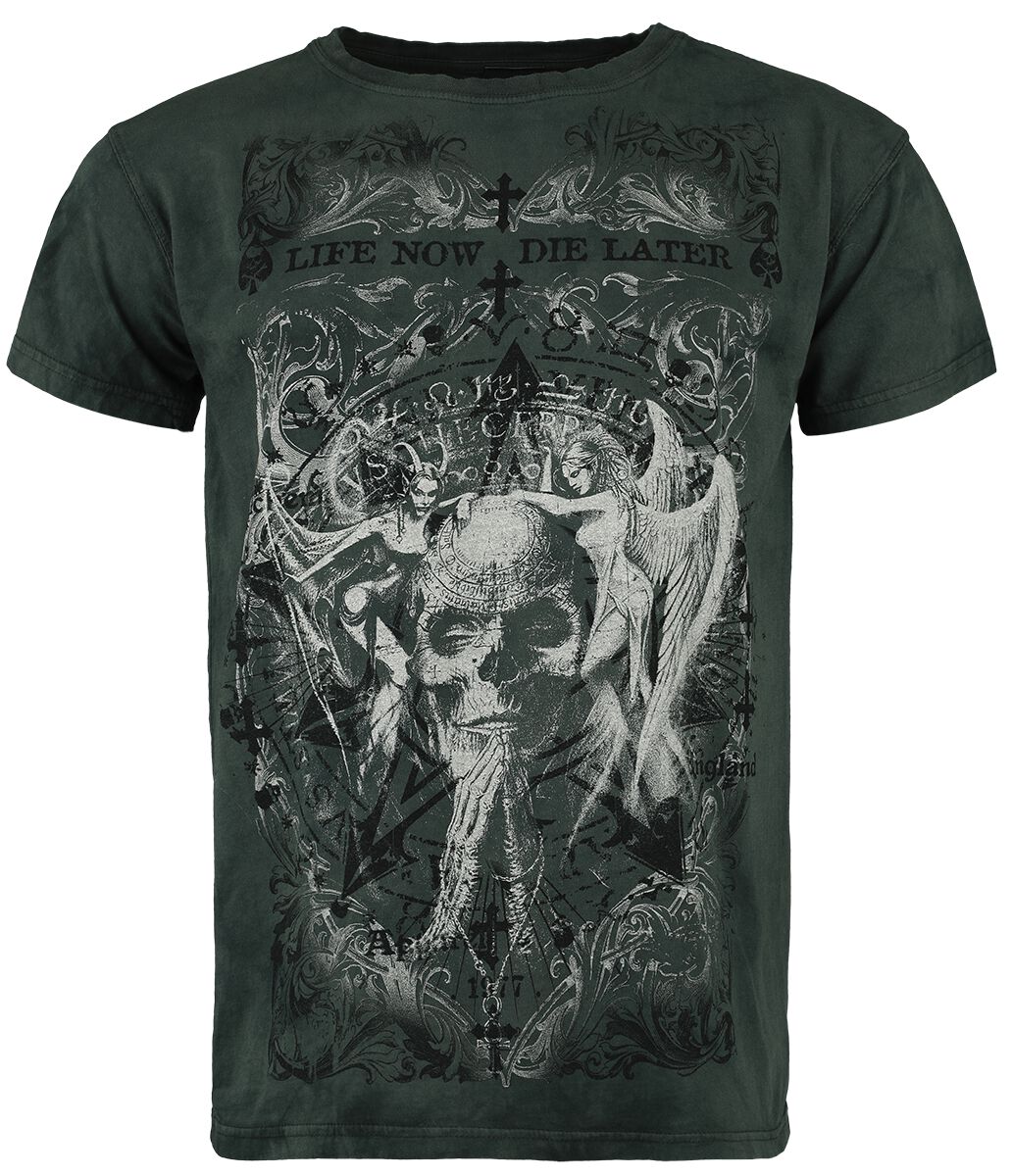 Alchemy England - Gothic T-Shirt - Miserere Mei - S bis 4XL - für Männer - Größe XXL - dunkelgrün von Alchemy England