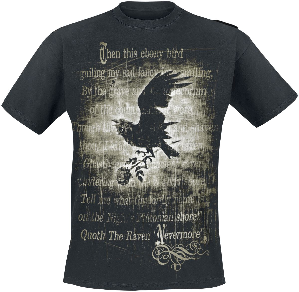 Alchemy England - Gothic T-Shirt - Nevermore - S bis 4XL - für Männer - Größe M - schwarz von Alchemy England