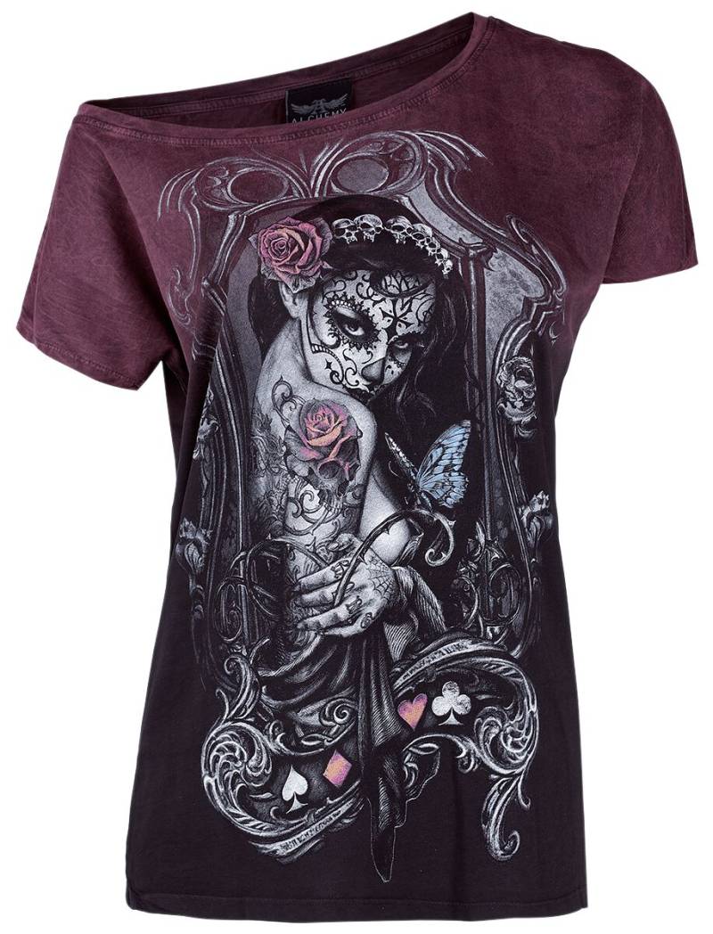 Alchemy England - Gothic T-Shirt - Widow's Weed - S bis XXL - für Damen - Größe S - bordeaux von Alchemy England