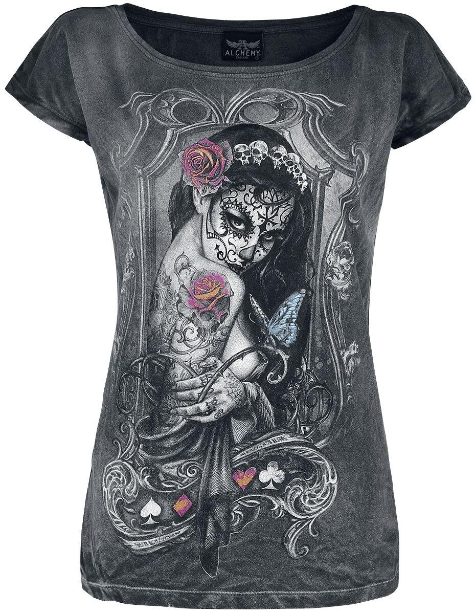 Alchemy England - Gothic T-Shirt - Widow's Weed - S bis XXL - für Damen - Größe XXL - anthrazit Alchemy England - Gothic T-Shirt - Widow's Weed - S bis XXL - für Damen - Größe XXL - anthrazit von Alchemy England