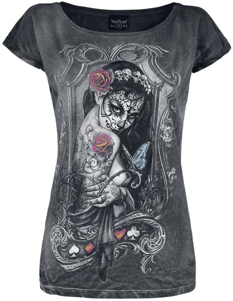 Alchemy England - Gothic T-Shirt - Widow's Weed - S bis XXL - für Damen - Größe XXL - anthrazit von Alchemy England