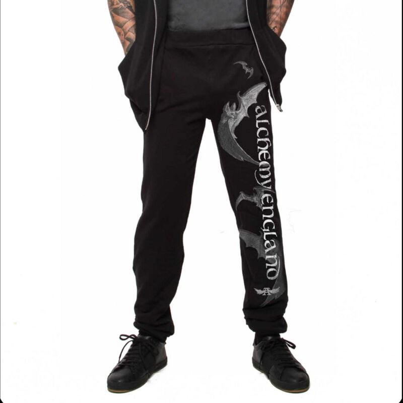 Alchemy England - Gothic Trainingshose - Noctum Bats Man's Jogger - L bis XXL - für Männer - Größe XXL - schwarz von Alchemy England