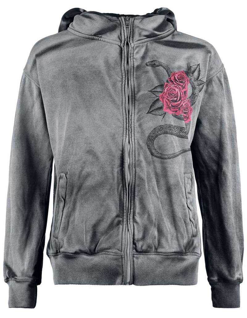 Alchemy England Kapuzenjacke - Rosez Skull - S bis XL - für Damen - Größe M - grau Alchemy England Kapuzenjacke - Rosez Skull - S bis XL - für Damen - Größe M - grau von Alchemy England