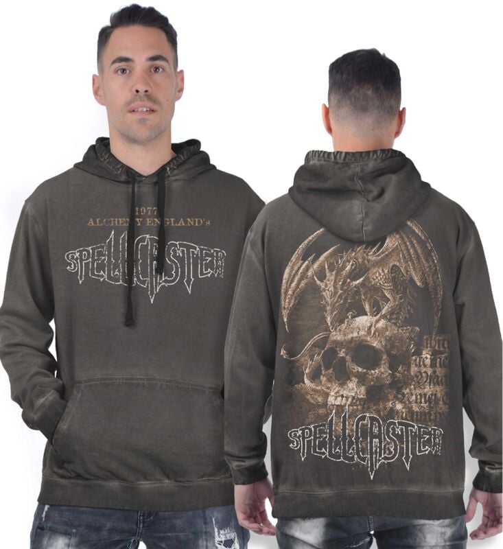 Alchemy England Kapuzenpullover - Spellcaster Man's Hoodie - S bis XXL - für Männer - Größe XL - anthrazit von Alchemy England