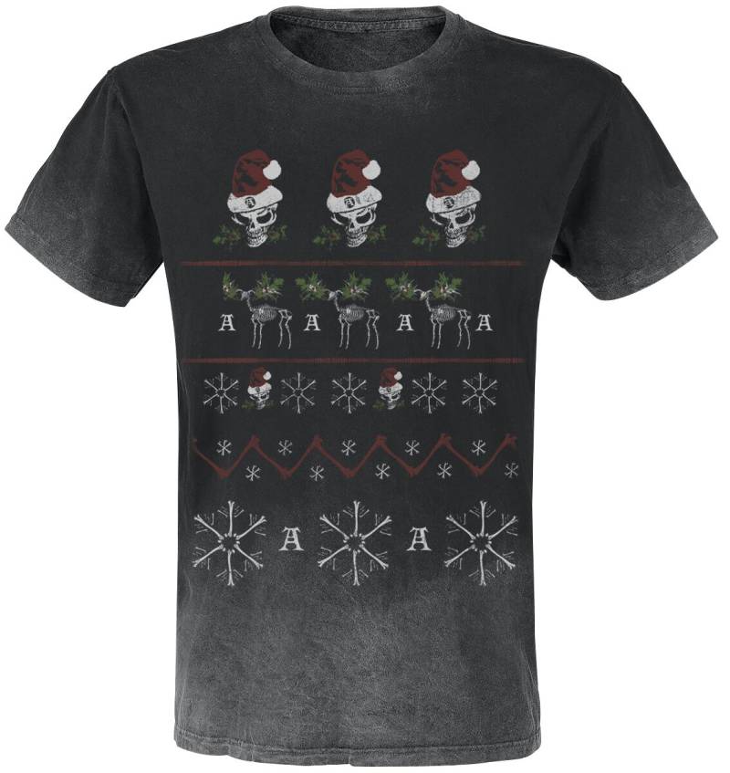 Alchemy England Merry Deadly Christmas T-Shirt grau in L von Alchemy England