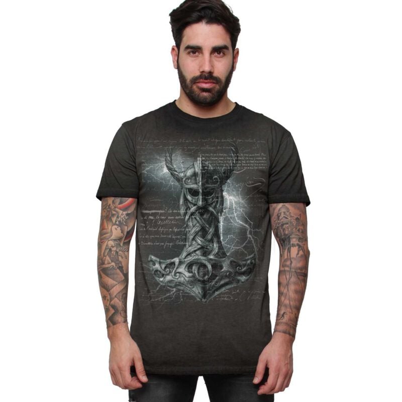 Alchemy England Mjölnir Hammer Man's T-Shirt T-Shirt schwarz in L von Alchemy England