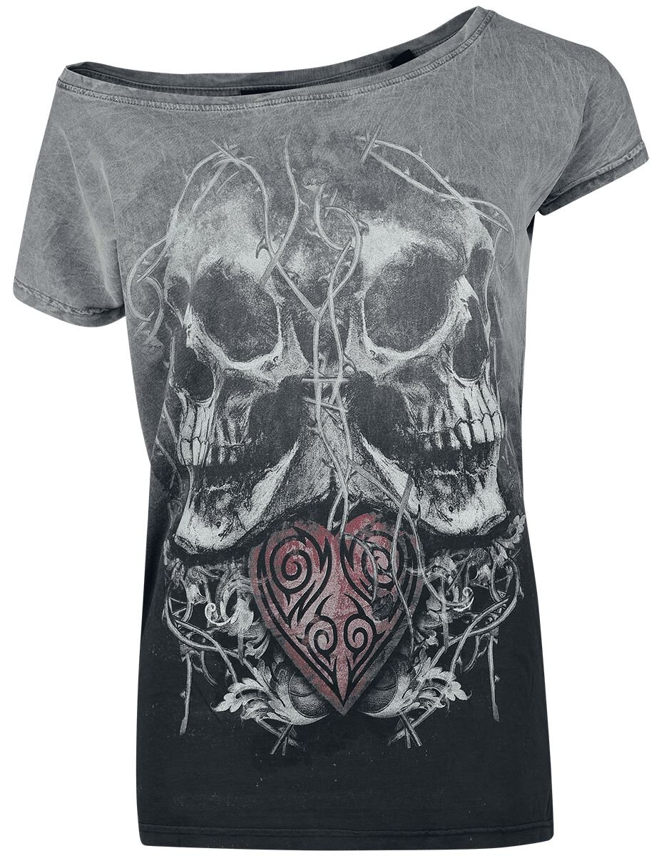 Alchemy England Shared Heart T-Shirt grau in XL von Alchemy England