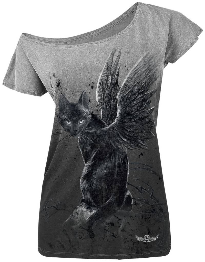 Alchemy England T-Shirt - Nine Lives Vintage - S bis 4XL - für Damen - Größe L - grau Alchemy England T-Shirt - Nine Lives Vintage - S bis 4XL - für Damen - Größe L - grau von Alchemy England