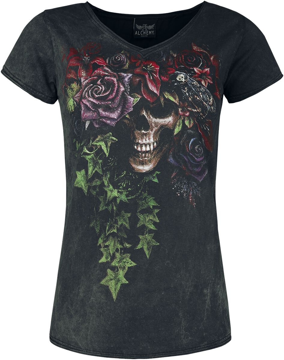 Alchemy England T-Shirt - Sasha - S bis XXL - für Damen - Größe M - grau von Alchemy England