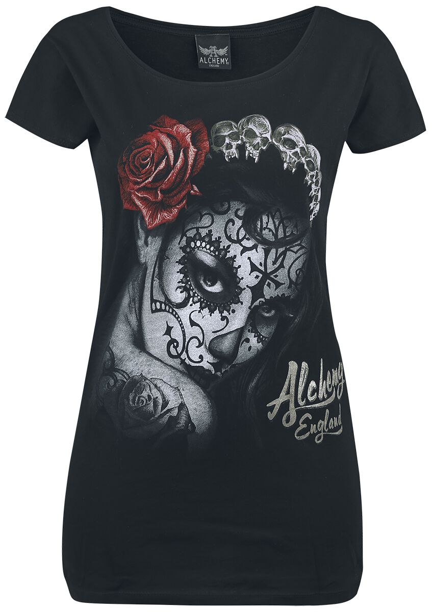 Alchemy England T-Shirt - Widow's Weed - S bis XXL - für Damen - Größe L - schwarz von Alchemy England