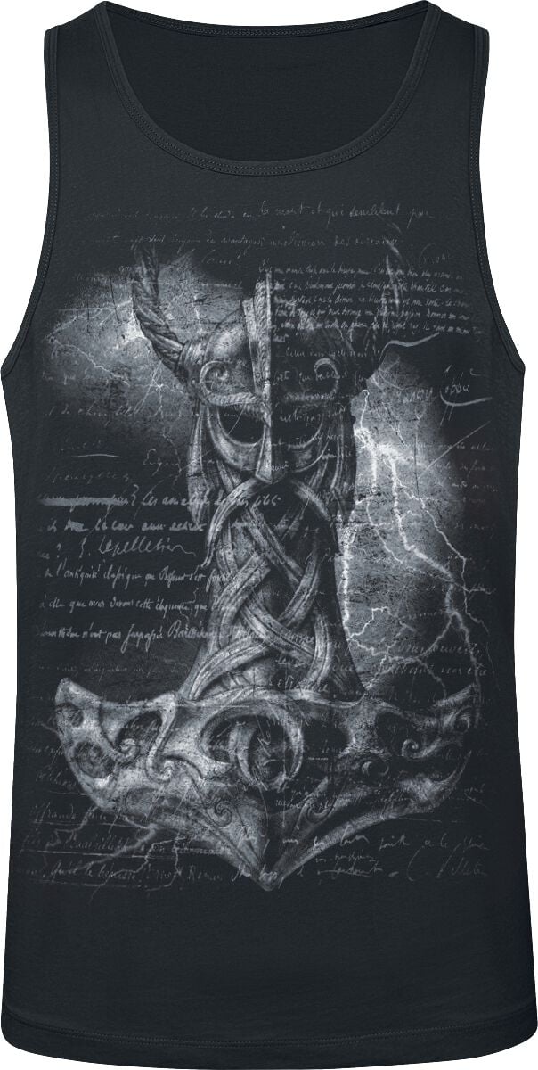 Alchemy England Tank-Top - Mjölnir Hammer - S bis M - für Männer - Größe S - schwarz von Alchemy England