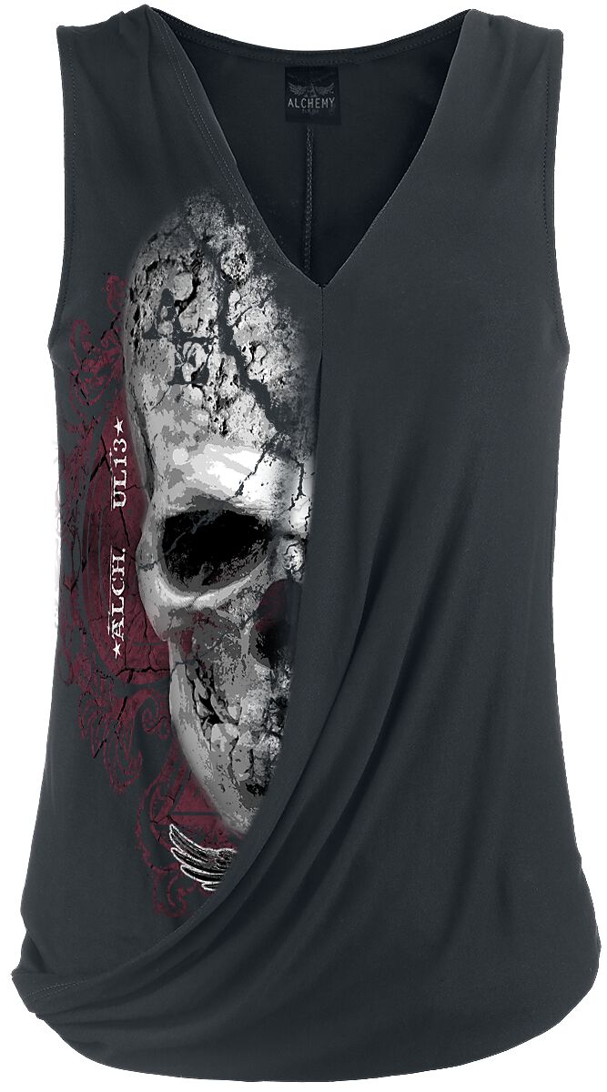 Alchemy England Top - Devil Skull Pact - S bis 4XL - für Damen - Größe M - schwarz von Alchemy England