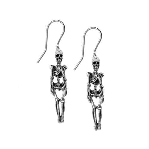 Alchemy Gothic Skeleton Studs Ohrhänger silberfarben von Alchemy Gothic