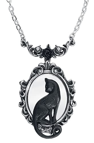 Alchemy Gothic Feline Felicity Frauen Halskette silberfarben Hartzinn Gothic, Romantik von Alchemy Gothic