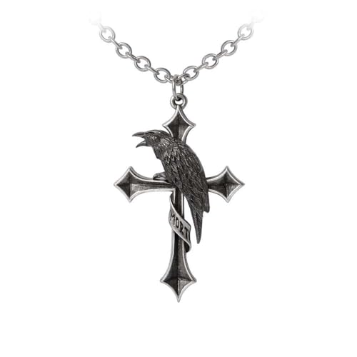 Alchemy Gothic Crux Corvis Pendant Unisex Halskette silberfarben von Alchemy Gothic