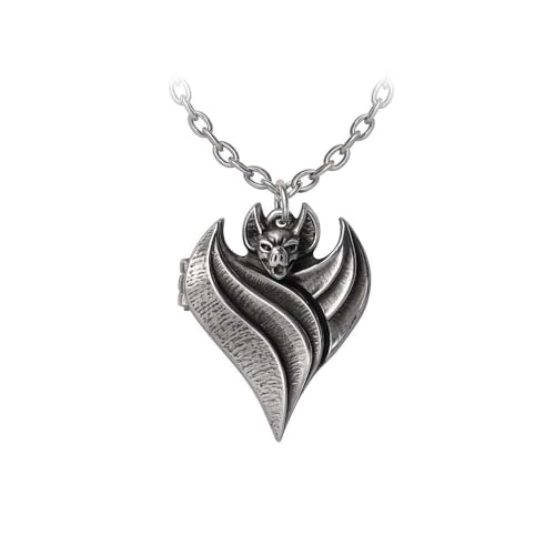 Alchemy Gothic Darken Heart Locket Frauen Halskette Standard Hartzinn Geschenke, Gothic, Weihnachten von Alchemy Gothic