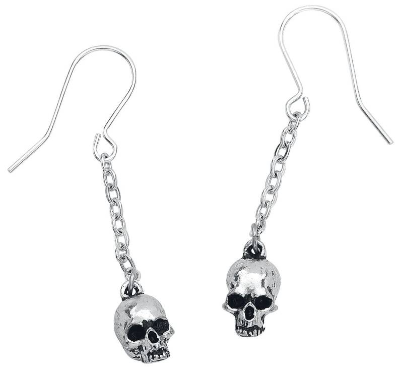 Alchemy Gothic Deadskull Earrings Ohrring silberfarben von Alchemy Gothic