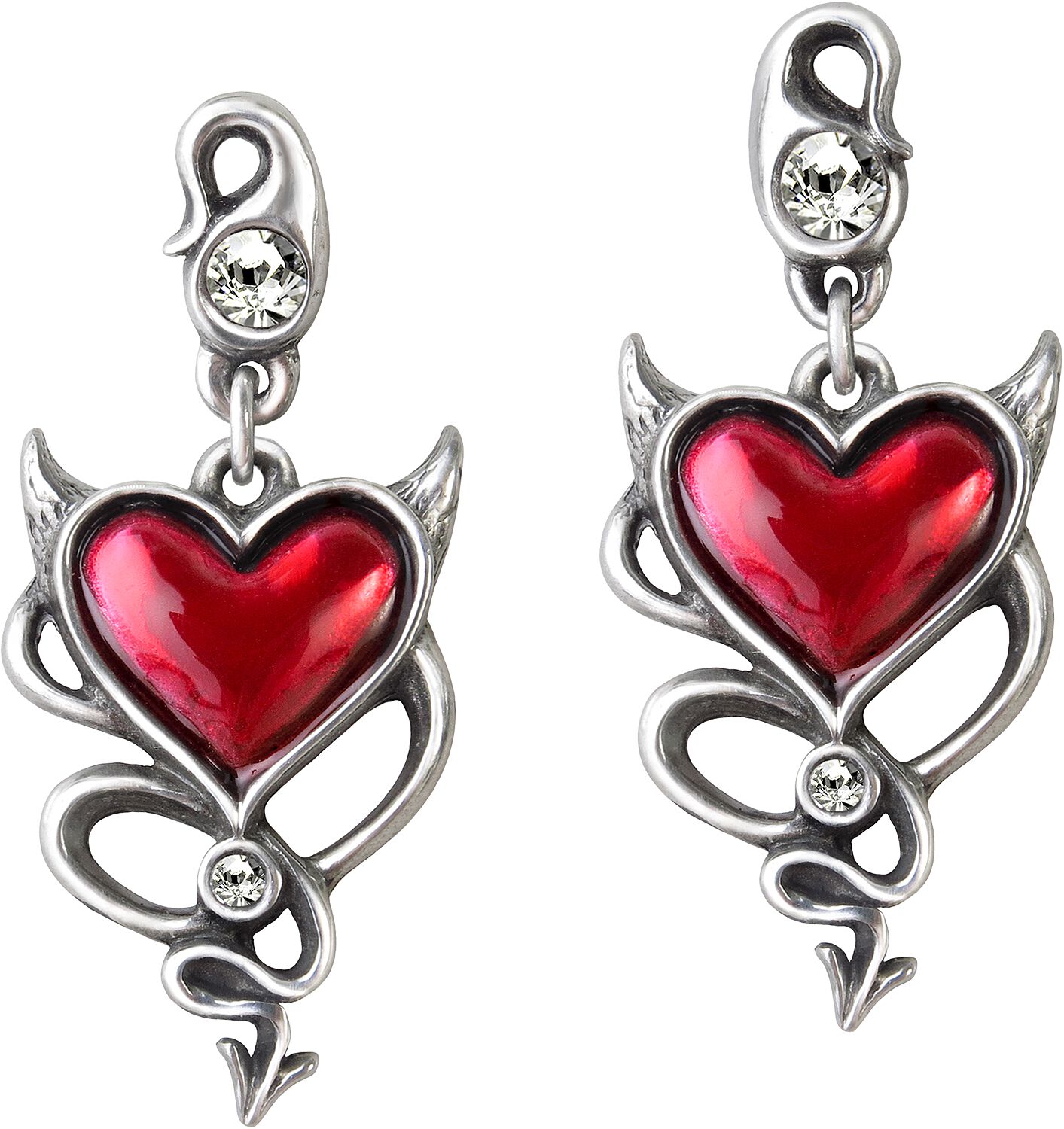 Alchemy Gothic Devil Heart Studs Ohrstecker-Set multicolor Alchemy Gothic Devil Heart Studs Ohrstecker-Set multicolor von Alchemy Gothic