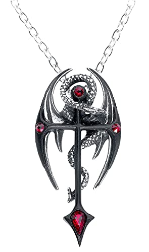 Alchemy Gothic Draconcross Unisex Halskette schwarz/silberfarben Hartzinn Undefiniert Gothic von Alchemy Gothic