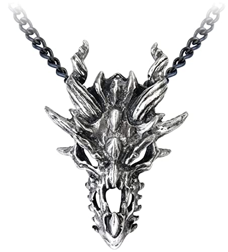 Alchemy Gothic Dragon Skull Unisex Halskette silberfarben von Alchemy Gothic