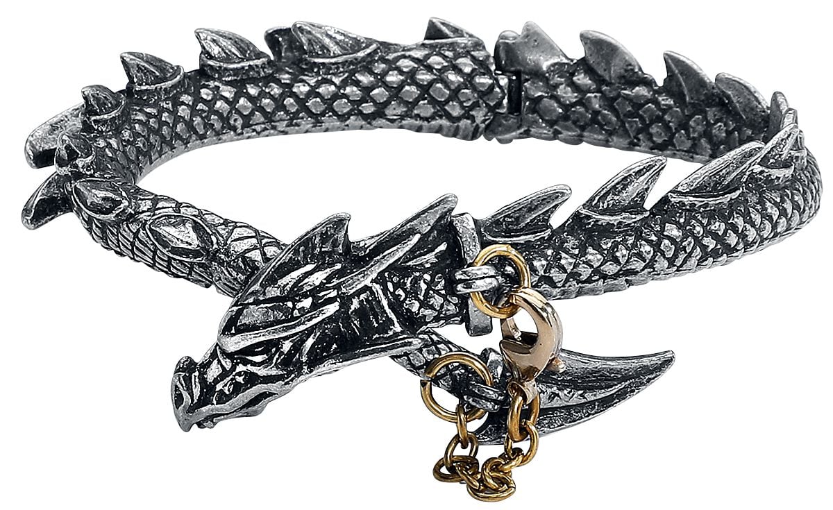 Alchemy Gothic Dragons Lure Armband silberfarben von Alchemy Gothic