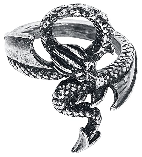 Alchemy Gothic Dragons Lure Frauen Ring silberfarben L-XL Hartzinn Drachen, Gothic von Alchemy Gothic