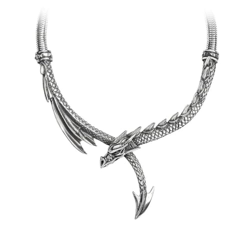 Alchemy Gothic Dragons Lure Necklace Frauen Halskette silberfarben Hartzinn Drachen, Gothic, Kostüme von Alchemy Gothic