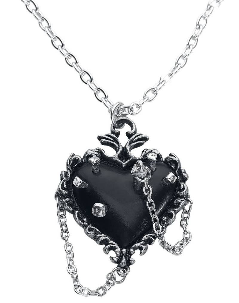 Alchemy Gothic - Gothic Halskette - Witches Heart - für Damen - silberfarben von Alchemy Gothic