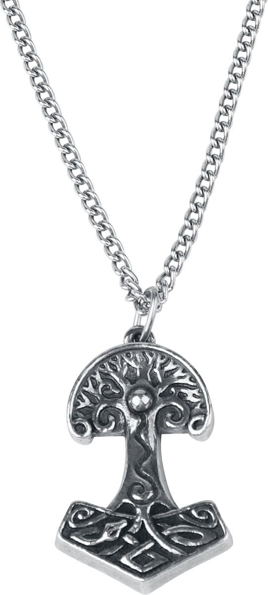 Alchemy Gothic - Gothic Halskette - Yggdrasil - Viking World Tree - silberfarben von Alchemy Gothic