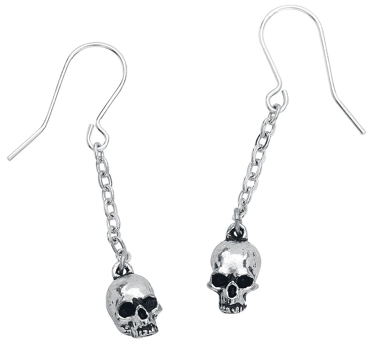 Alchemy Gothic - Gothic Ohrring - Deadskull Earrings - für Damen - silberfarben von Alchemy Gothic