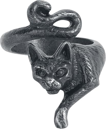 Alchemy Gothic Le Chat Noir Ring Frauen Ring schwarz S-M Hartzinn Gothic, Katzen, Rockwear von Alchemy Gothic