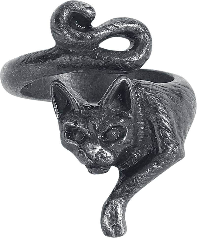 Alchemy Gothic Le Chat Noir Ring Ring schwarz von Alchemy Gothic