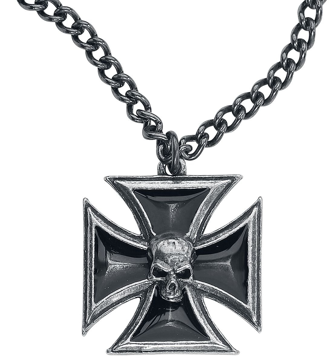 Alchemy Gothic - Mittelalter Halskette - Black Knight's Cross von Alchemy Gothic