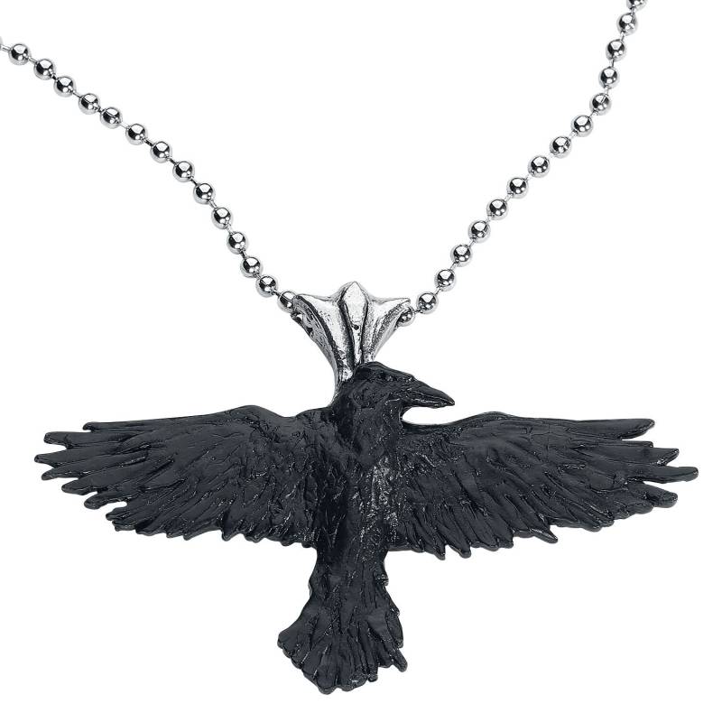 Alchemy Gothic - Mittelalter Halskette - Black Raven - schwarz von Alchemy Gothic