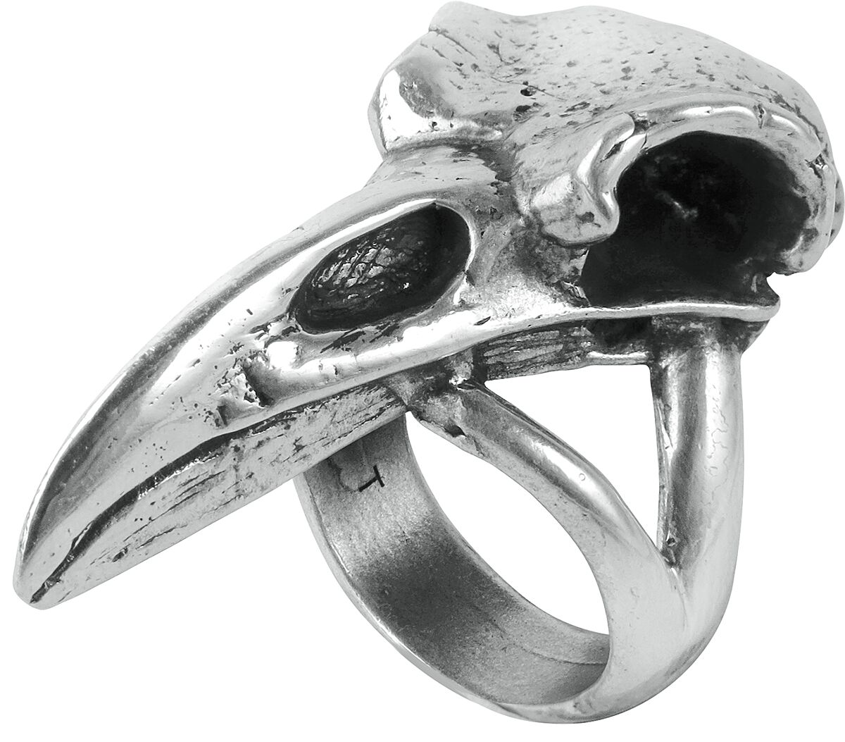 Alchemy Gothic - Mittelalter Ring - Rabenschädel - für Damen - silberfarben von Alchemy Gothic