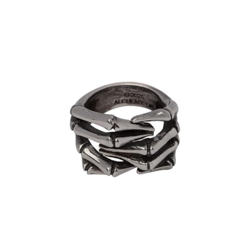 Alchemy England Ring Mrs. Mothersole's Curse – Gothic-Skelett-Handwickelband, Silber, Q-T Alchemy England Ring Mrs. Mothersole's Curse – Gothic-Skelett-Handwickelband, Silber, Q-T von Alchemy England